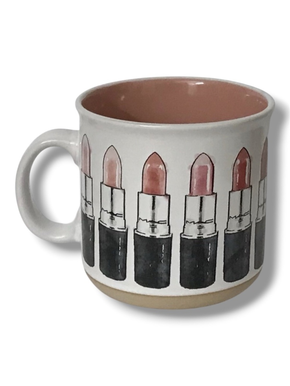 Amanda Greenwood Art Signed MAC Inspired Lipstick Ceramic Mug - NWT